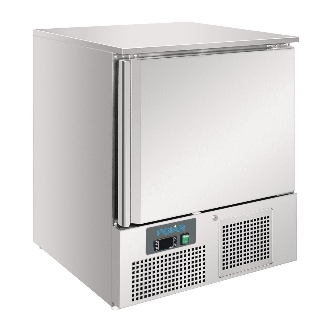 Frigorífico bajo mostrador, 1 puerta, acero inoxidable, tropicalizado 40°C, refrigeración por aire, GN1/1, 83 x 68 x 70 cm, 140L, Polar Serie U UA010