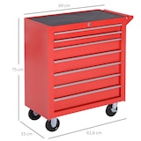 thumbnail of DURHAND - Werkstattwagen - 69L x 33B x 75H cm - rot