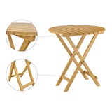 thumbnail of Holztisch, Klapptisch, Buchenholztisch rund 68x68x74 Buche lackiert 10-212