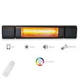 thumbnail of VASNER Appino BEATZZ Infrarot Heizstrahler mit Sound & reaktivem LED Backlight 2000 Watt Schwarz, Bluetooth App Steuerung