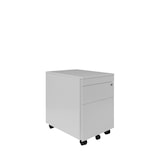 thumbnail of Lüllmann® Rollcontainer, Seitengriffleiste, 2 Schubladen, Utensilienauszug, 620 x 400 x 590 mm, lichtgrau