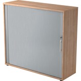 thumbnail of bümö Aktenschrank abschließbar mit Rollladen, Rollladenschrank für Ordner & Co. - Büroschrank mit Rollo, abschließbarer Ordnerschrank aus Holz in