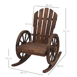 thumbnail of Mecedora de Madera para Terraza Sillón Balancín para Exteriores 88x68x92 cm