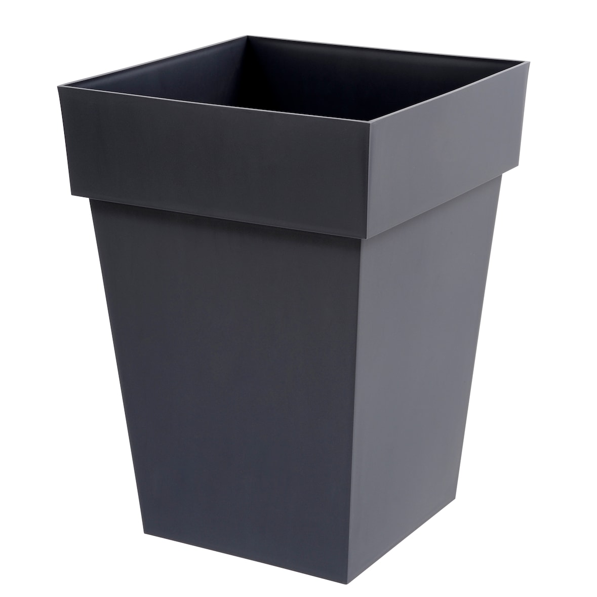 Pot carre TOSCANE mi haut anthracite 51L EDA