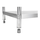thumbnail of Royal Catering table de travail cuisine professionnelle acier inox 100 x 60 cm capacité de 90 kg avec dosseret 14_0003650 Helloshop26