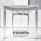 thumbnail of bümö höhenverstellbarer Schreibtisch 80x80 cm in grau, Gestell graphit - PC Tisch höhenverstellbar & klein, höhenverstellbarer Tisch Büro, kleiner