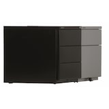 thumbnail of BISLEY OBA Rollcontainer mit 3 Schüben aus Metall abschließbar in schwarz - Bürocontainer mit Schloss für DIN A4 Dokumente, Kleinteile &