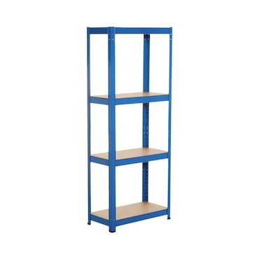 Scaffalatura Metallica Modulare con 4 Ripiani 240kg 60x30x148cm Blu Thinia Home