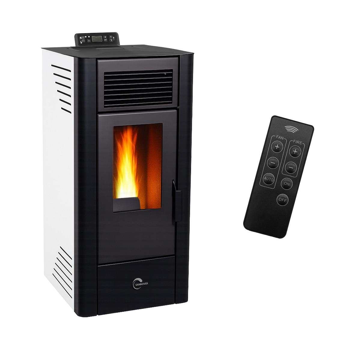 Poêle à granulés air Anita 11,6 kW Blanc Sannover