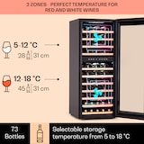 thumbnail of Barossa 73 Duo Weinkühlschrank 2 Zonen 192 Ltr 73 Fl Touch-Display Schwarz BRAND_75368113