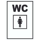 thumbnail of WC Damen Schild A5 Rückseite selbstklebend