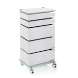 thumbnail of Oreste Luchetta Cassettiera con ruote EASY 5 Cassetti in MDF H.74 x L.38,5 x P.31,5 cm Bianco opaco