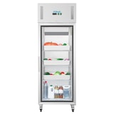 thumbnail of Frigorífico expositor em aço inoxidável, com porta de vidro, Gastronorm 2/1, Polar 600L CW197