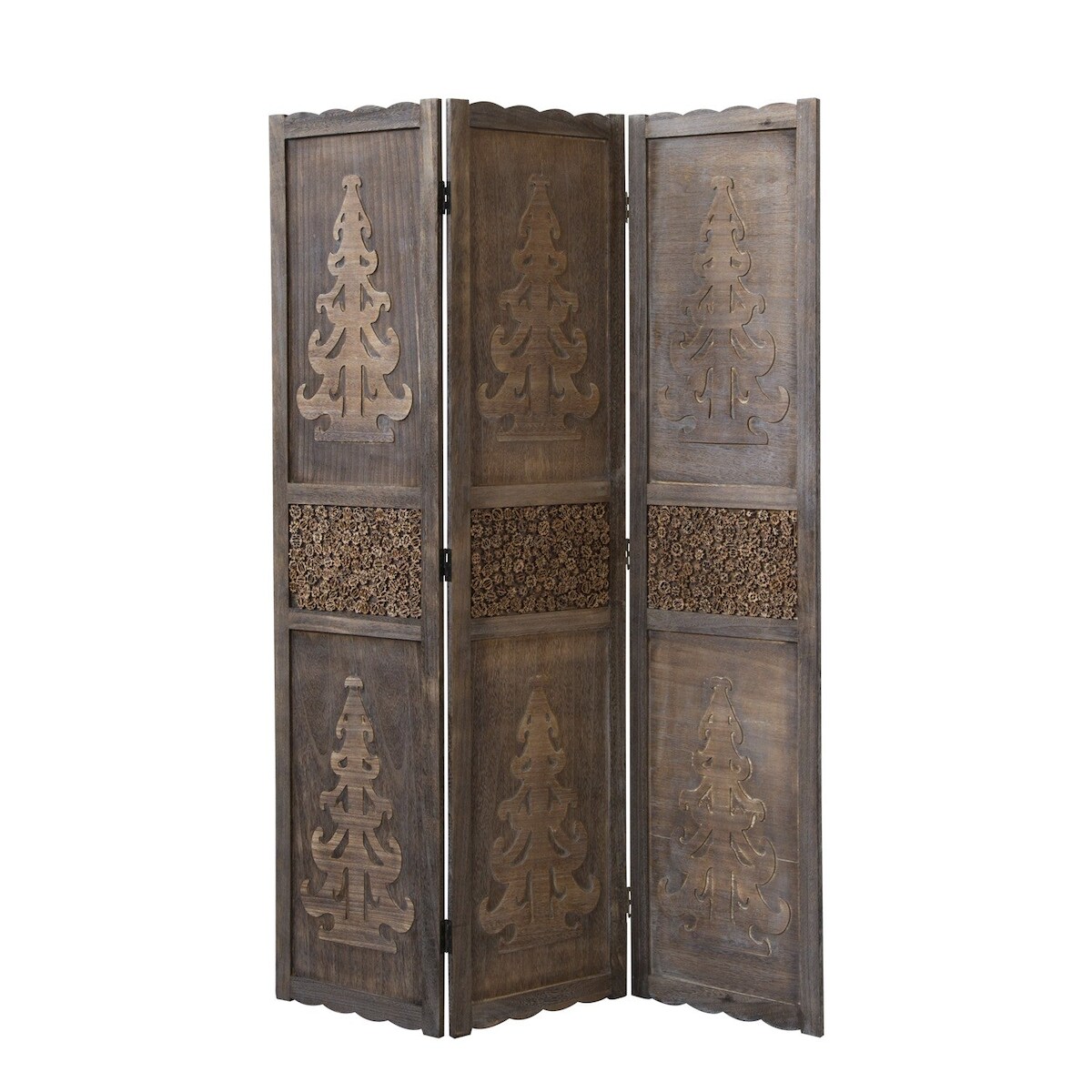 Décoshop26 - Hochwertiger brauner dreiteiliger Paravent aus Holz 170 x 120 cm PAR06077