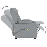 thumbnail of vidaXL Massagesessel Elektrisch Hellgrau Stoff