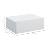 thumbnail of Set de 2 Mesitas de Noche Flotantes con 1 Cajón Diseño Montado en la Pared Estilo Moderno para Dormitorio 40x30x15 cm