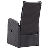thumbnail of vidaXL Gartensessel mit Kissen 2 Stk. Verstellbar Schwarz Poly Rattan