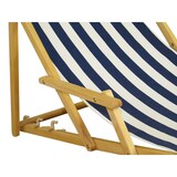 thumbnail of Holz-Liegestuhl Gartenliege mit viel Zubehör nach Wahl Stofffarbe blau-weiß V-10-317N