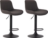 thumbnail of CHEFGASTRO 2er Set Barhocker SAHARA Stoff Schwarz HxBxT 86x50x50cm Stoff Dunkelgrau Barstuhl