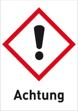 thumbnail of Aufkleber Gesundheitsgefahr (GHS 07) Achtung, Folie, 18x26 mm, 30 Stück/Bogen