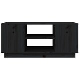 thumbnail of Mesa de centro de madera maciza de pino negro 90x49x40,5 cm