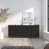 thumbnail of Sideboard, Highboard, 207x91x35 cm, 4 Türen, Industriedesign, Schwarz Eiche