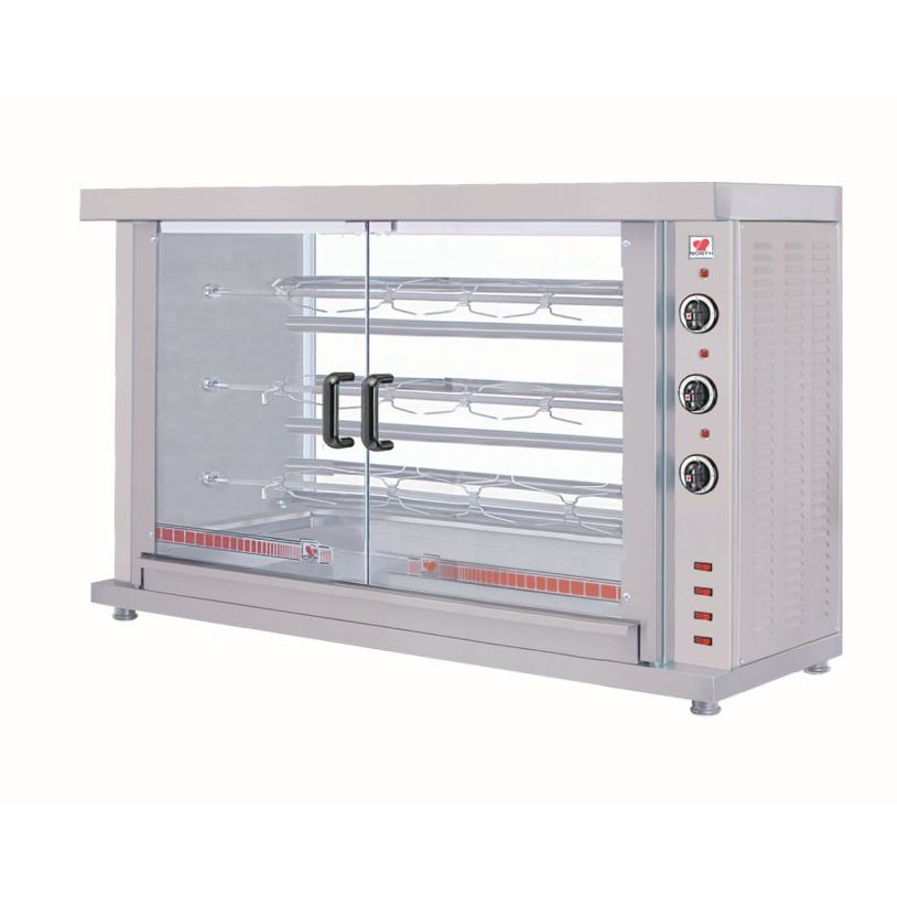 Elektrische kippengrill met 3 spiesen