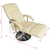 thumbnail of vidaXL Massagesessel Cremeweiß Kunstleder