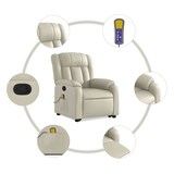 thumbnail of vidaXL Massagesessel mit Aufstehhilfe Creme Kunstleder