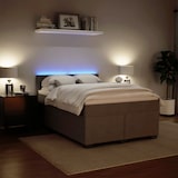 thumbnail of vidaXL Boxspringbett mit Matratze Hellgrau 140x200 cm Samt