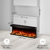 thumbnail of KAMINIO Elektrokamin LEA - Elektrischer 3-in-1 Kamin mit Panoramaview, Heizung, 3D-Flammeneffekt, 12 Flammenfarben, Fernbedienung  - 42 Zoll