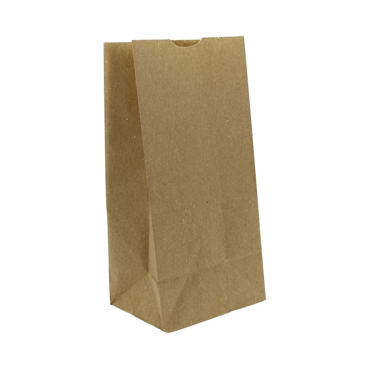 MONOUSO - Papieren Zak Zonder Handvat Kraft 50g/m² 12+8x24cm (25 Stuks)