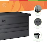 thumbnail of Hoggar - Baúl Almacenaje Exterior 716L - 165x70x62cm - Espesor 0,40mm - Tapa Abatible - Montaje Sencillo - Fácil Apertura - Gris Antracita