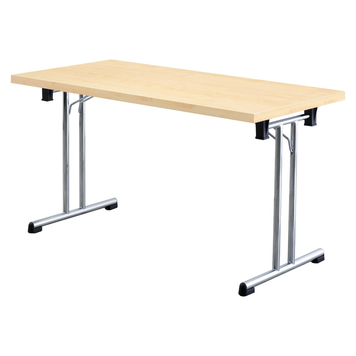 bümö Klapptisch Ahorn 138 x 69 cm klappbar & stapelbar, klappbarer Schreibtisch, Klappschreibtisch, Tisch klappbar, Klappbarer Tisch, Klapptisch