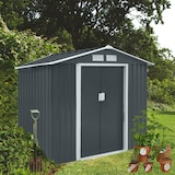 thumbnail of HATTORO S100 Metall Gerätehaus XL Geräteschuppen Garten Schuppen Gartenhaus Grau