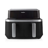 thumbnail of Nedis Doppelte Heißluftfritteuse - 2x4.2 l - Timer: 60 min - Anzahl voreingestellter Programme: 10 - Digital - Schwarz
