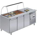 thumbnail of A.C.L - Table réfrigérée 3 portes vitrées - 417 L - GN 1/1 sans dosseret évaporateur traité