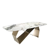 thumbnail of Angel Cerdá Mesa comedor rectangular mármol porcelánico y acero color champagne 1140C