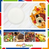 thumbnail of DayBays Plastikteller Ungeteilt 28.000 Stk. Weiß Rund Menüteller Plastik Teller 22 cm Einweg Spülmaschinenbeständig