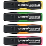 thumbnail of STABILO 4 surligneurs GREEN BOSS jaune + vert + orange + rose