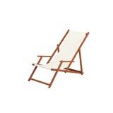 thumbnail of Sonnenliege weiß Liegestuhl Sonnendach Gartenliege Deckchair Holz Gartenmöbel Buche 10-303 S