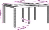 thumbnail of vidaXL Garten-Ess Set 7 pcs Weiß Kunststoff-Rattan