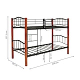 thumbnail of Litera Doble Cama 90cm Madera y Metal Natural + 2 Colchones (90x190 cm)