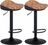 thumbnail of Décoshop26 - Set aus 2 ergonomisch geformten Barhockern aus holzfarbenem PVC mit schwarzen Metallbeinen 10_0004015