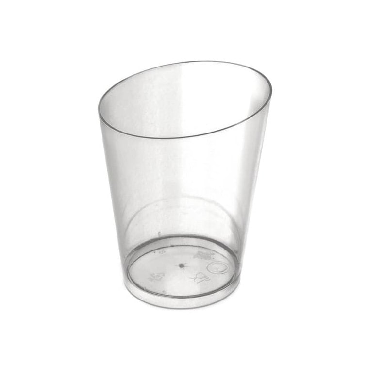MONOUSO - Mehrweg Fingerfood-Becher aus PS "Maxi Conical" Transparent 100ml (10 Stück)