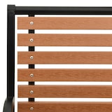 thumbnail of Helloshop26 - Banco de jardín mobiliario de exterior para terraza negro y marrón 116 cm acero y WPC 02_0011759