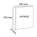 thumbnail of Exacompta - réf. 51844E - Carton de 10 classeurs personnalisables 3 poches - 4 anneaux 50mm - Dos 75mm -  32 x 29,5 cm - A4 Maxi - Blanc