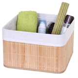 thumbnail of Aufbewahrungskorb HWC-C21, Korb Aufbewahrungsbox Ordnungsbox Sortierbox Regalkorb, Bambus ~ naturfarben