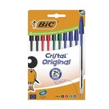 thumbnail of Blister de 10 stylos bille Cristal Original Medium, pointe de 1,0 mm, encres bleu/rouge/vert/noir