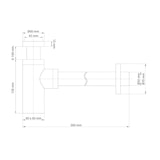 thumbnail of Siphon rond chromé découpable D32mm SIMON